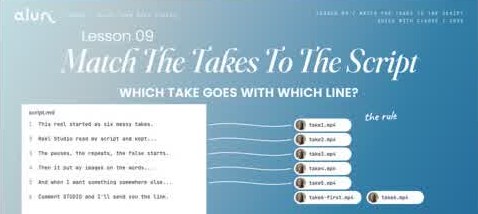 Lesson 9: Match The Takes To The Script