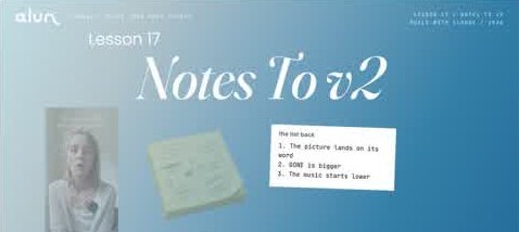 Lesson 17: Notes To v2